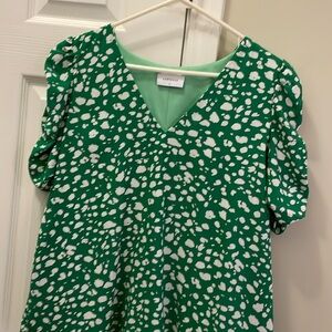 EUC. Adrienne bubble sleeve. Vneck blouse.